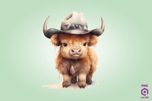 American Bison Wearing a Cowboy Hat