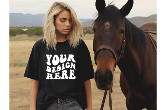 Black Western T-shirt Model Mockup Review