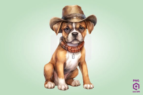 Cowboy Boxer Dog Clipart Review