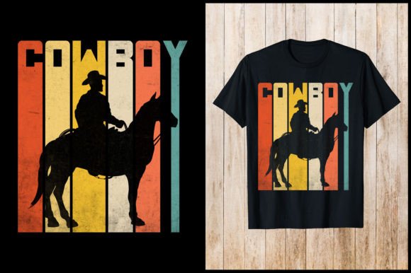 Cowboy Vintage Retro 80s 90s T-Shirt Design Review