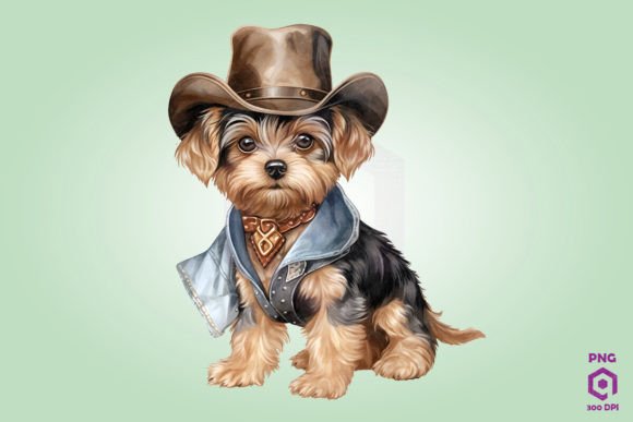 Cowboy Yorkshire Terrier Dog Clipart Review
