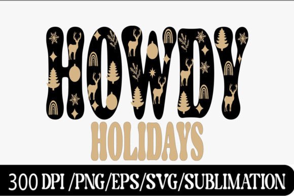 Howdy Holiday PNG, Christmas Western