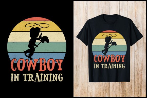 Little Cowboy in Training Retro T-Shirt