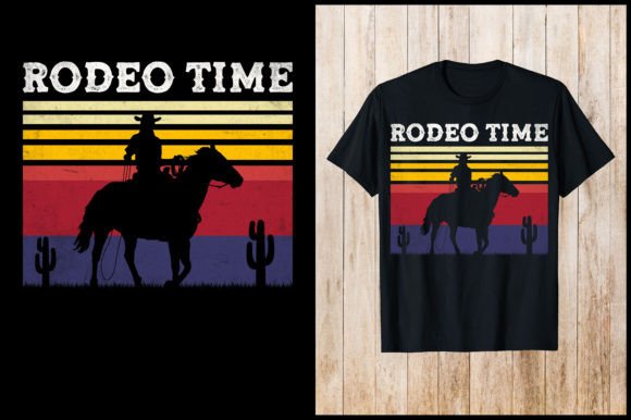 Rodeo Time Cowboy Vintage Retro T-Shirt