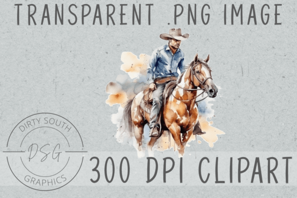 Watercolor Cowboy Rodeo Clip Art Review