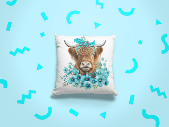Western Highland Cow with Turquoise: A Designer’s Review
